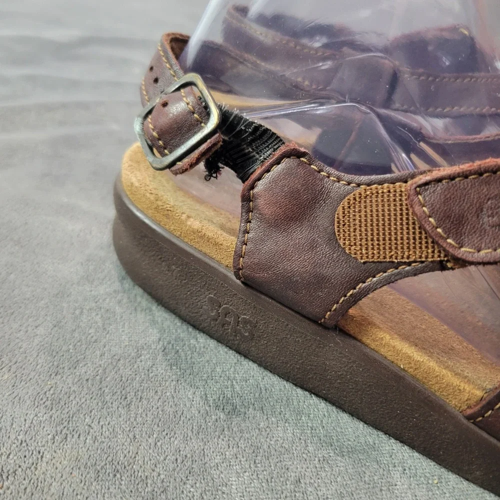 SAS Tripad Comfort Brown Leather Adjustable Strappy Sandals Womens 9 W‎ 203260